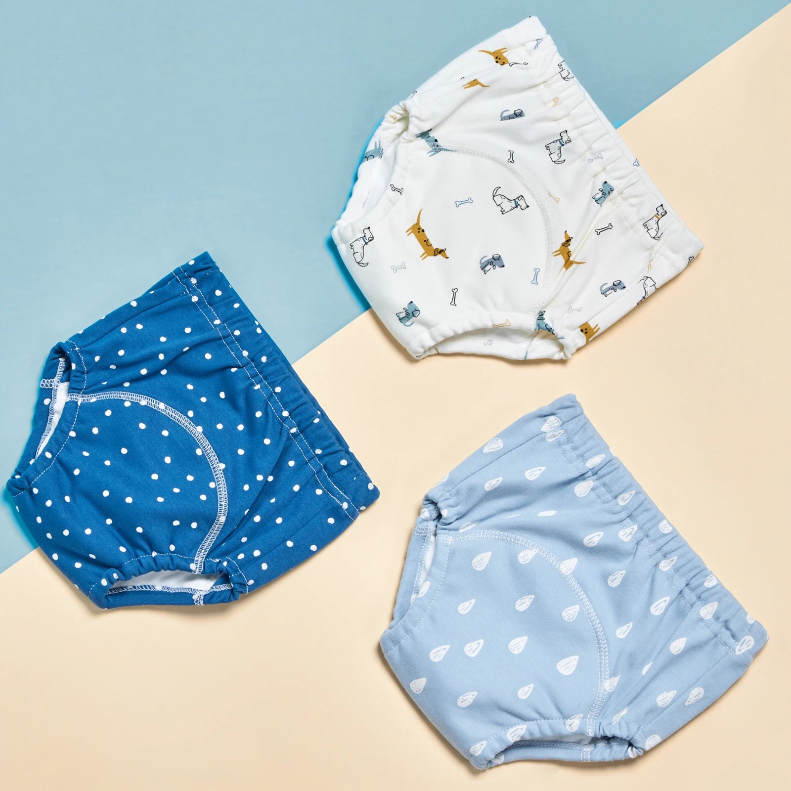 3-Pack Baby Training Pants – Reusable Cotton Waterproof Diaper Underwear (12–15kg)
