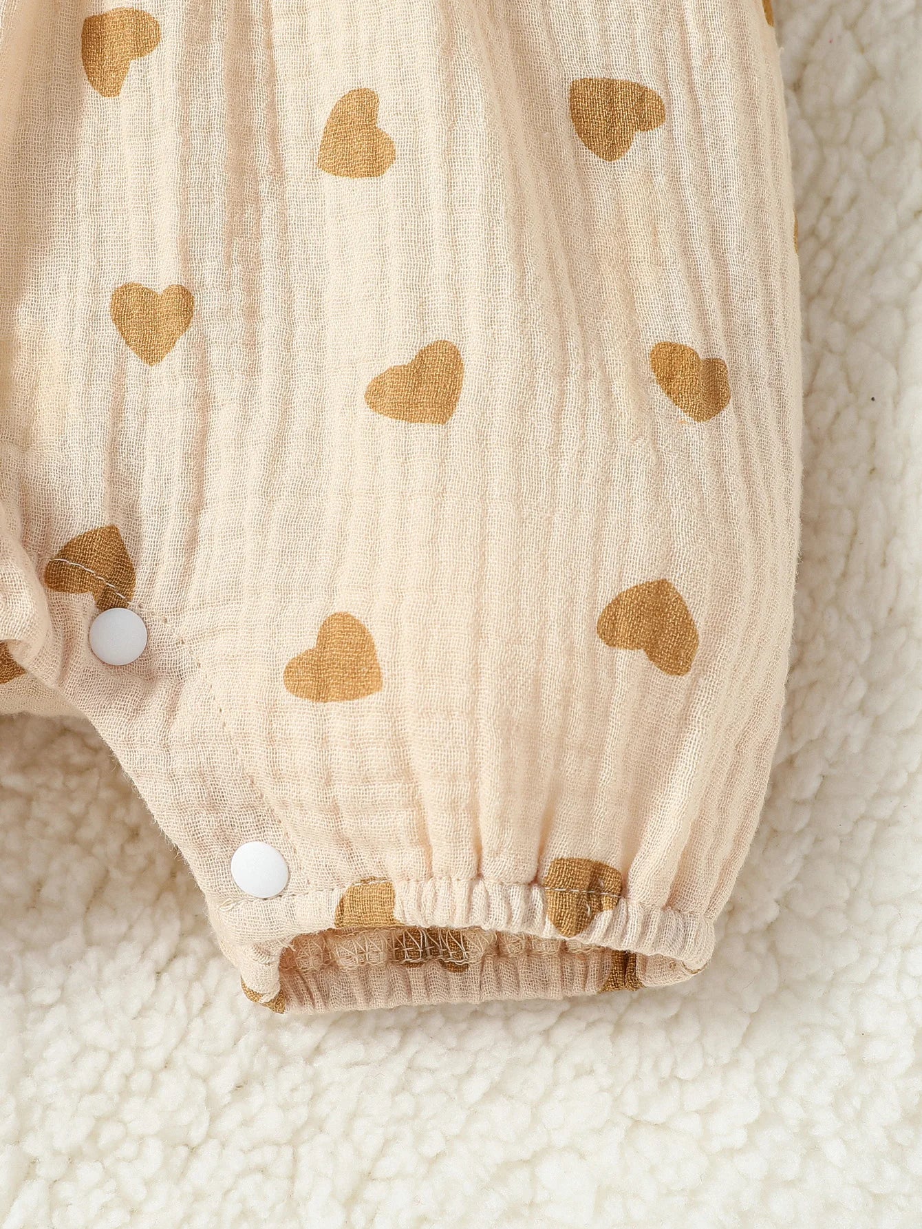 Summer Heart Print Jumpsuit with Bow & Headband – Baby Girl's Streetwear for 0–9M