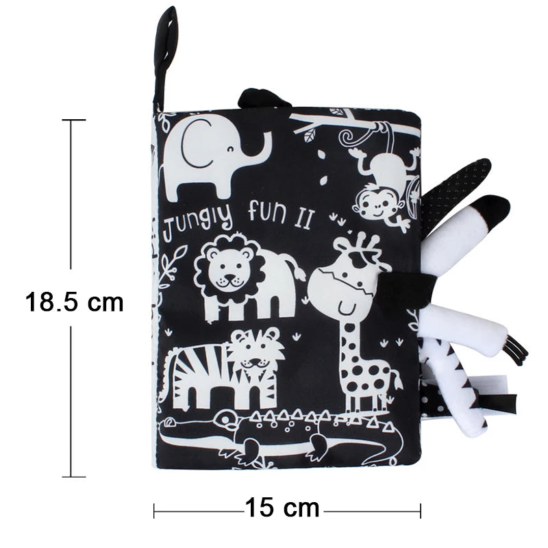 Soft Baby Cloth Book – Sensory Learning Toy for Infants Aged 0–12 Months