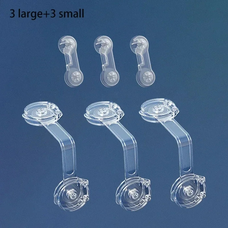 4/6pcs Baby Safety Drawer Locks – Anti-Pinch Cabinet & Fridge Lock Buckles