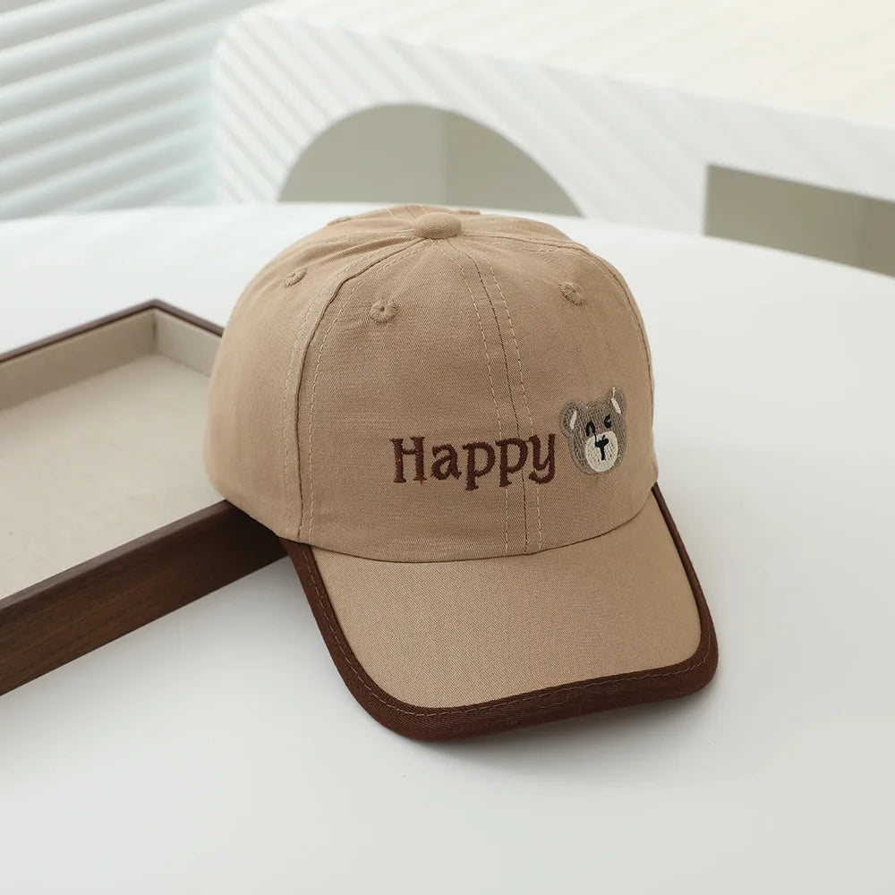 Adjustable Cotton Baby Baseball Cap – Letter Embroidery Snapback Hat for 1–3Y