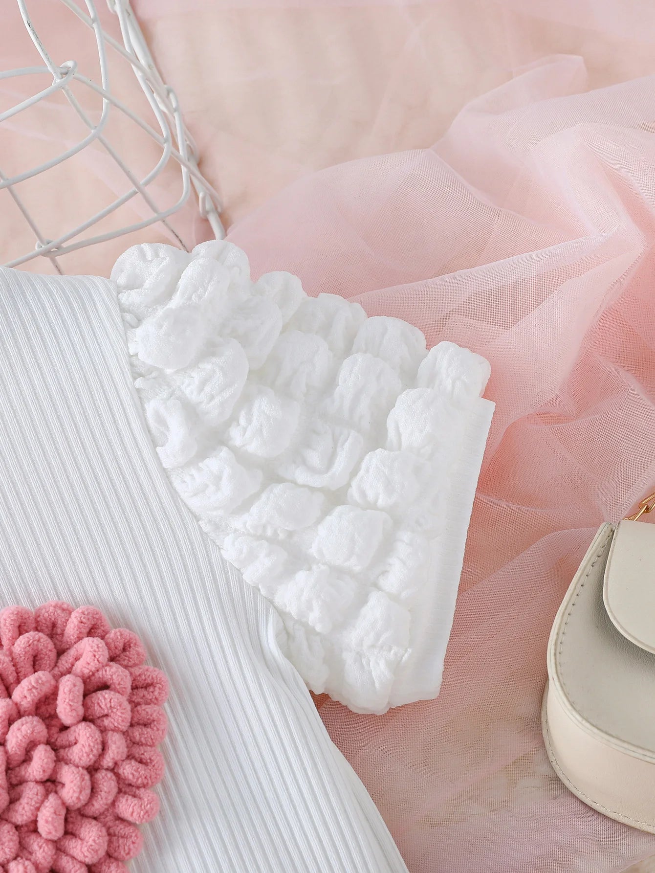 Toddler Girl Puff Sleeve Heart Top & Pink Shorts Set – Summer Outfit for 1–6 Years