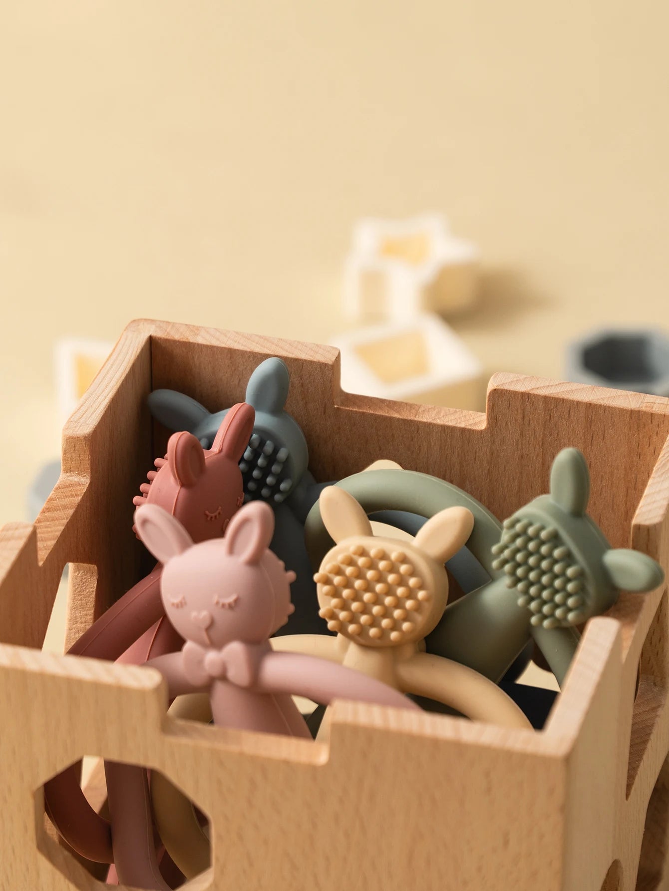 Silicone Rabbit Baby Teether – BPA Free Infant Chewing Toy