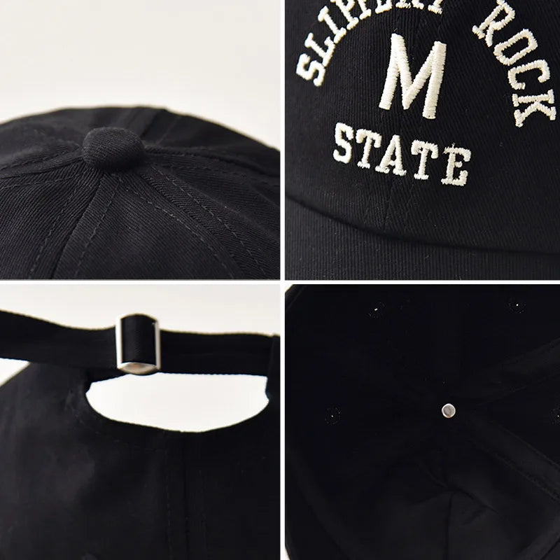 Embroidered Korean Baby Baseball Cap – Adjustable Cotton Summer Hat for 5M–3Y