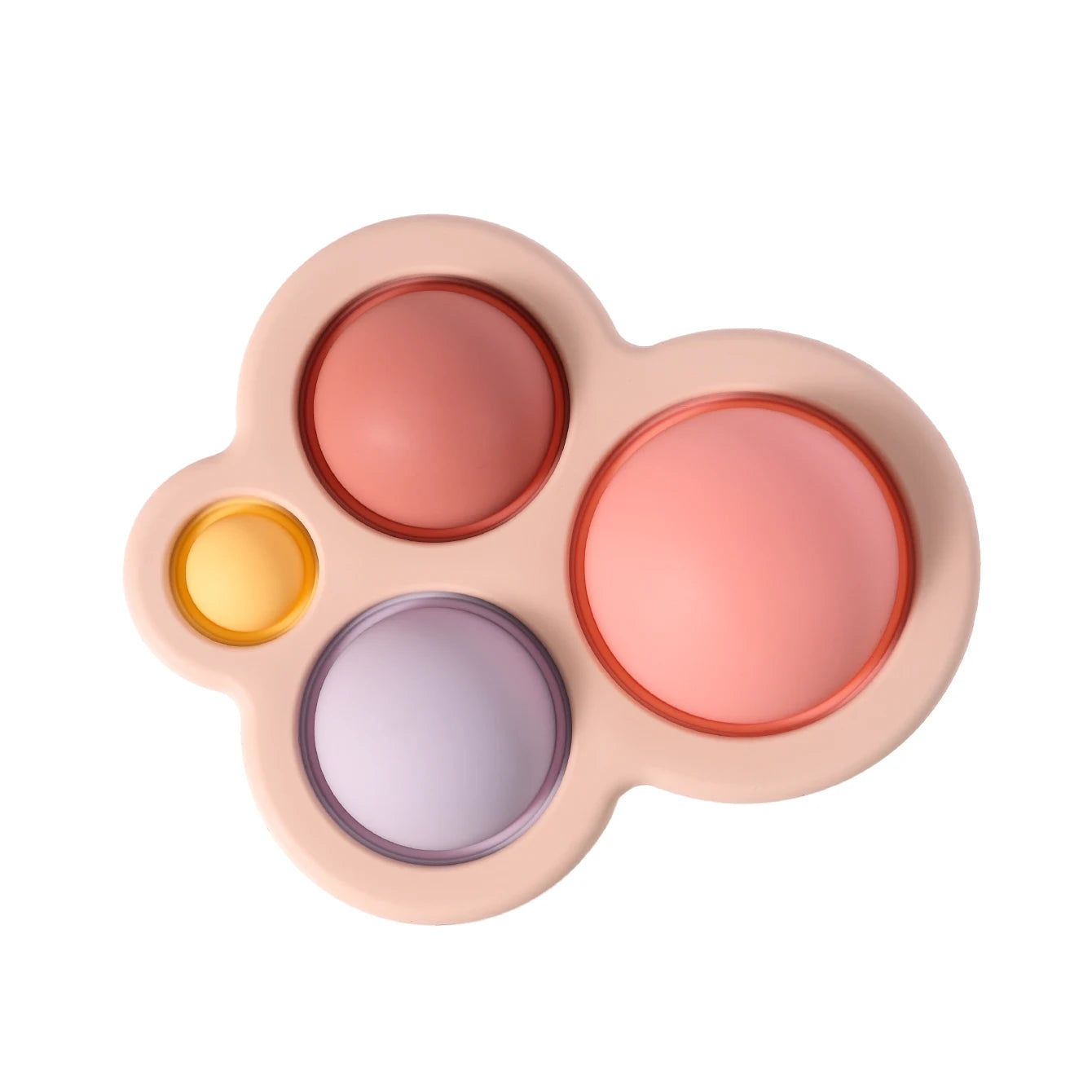 Baby Silicone Press Toy – Colourful Sensory Teether & Fidget Toy for Infants and Toddlers