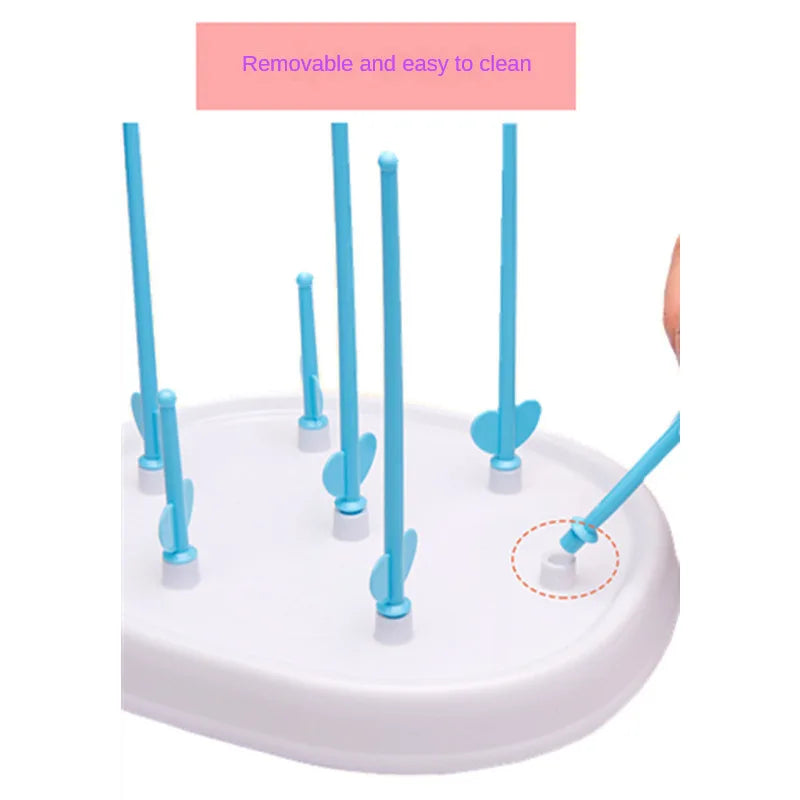Tree-Shaped Baby Bottle Drying Rack – Removable Feeding Cup & Accessory Holder Stand