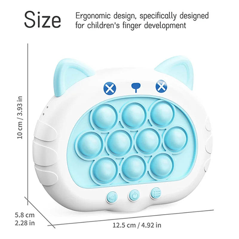 Electronic Quick Push Bubble Game Console – Kids’ Light-Up Sensory Toy Gift 1–12Y