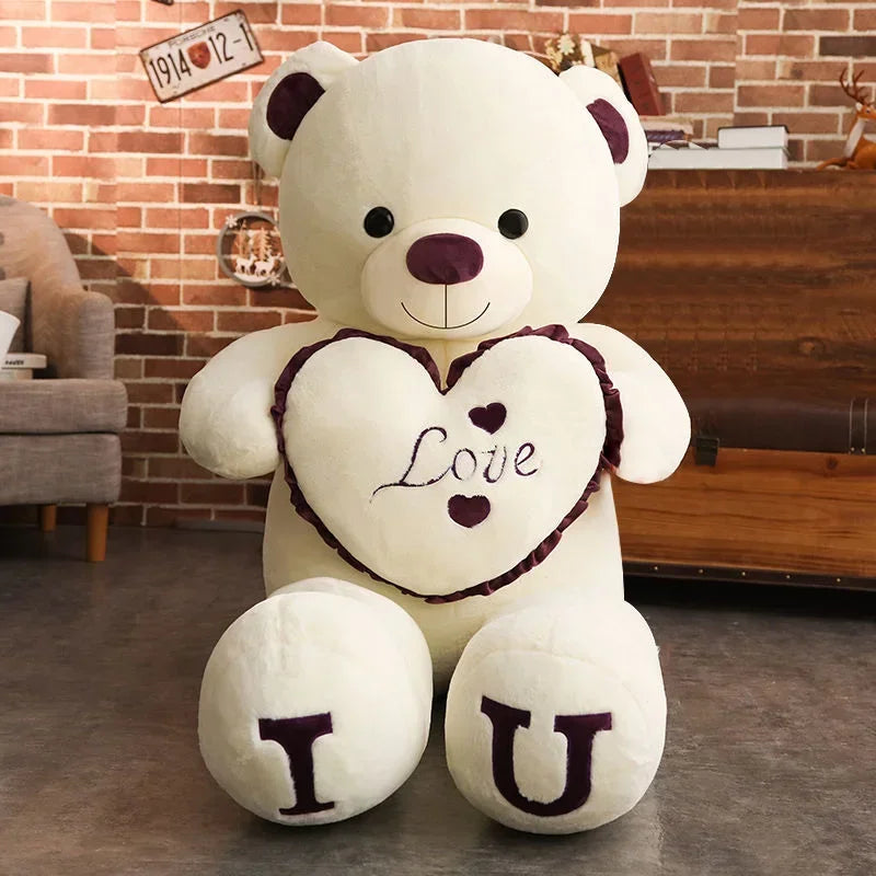 Giant Teddy Bear Plush Toy – 80/100cm Soft Stuffed Animal Gift for Kids & Loved Ones