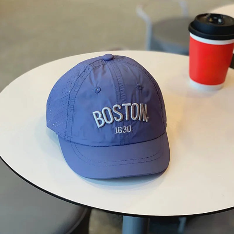 Embroidered Korean Baby Baseball Cap – Adjustable Cotton Summer Hat for 5M–3Y