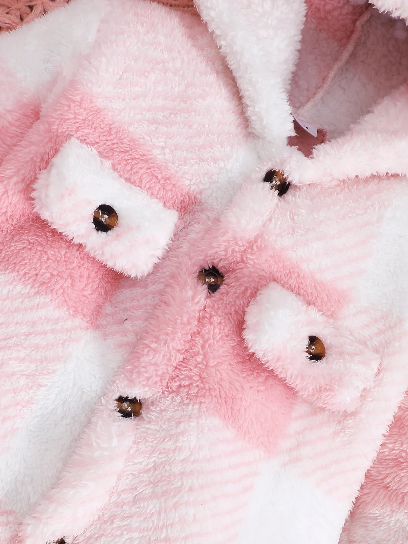 Baby Girl Plush Hooded Jumpsuit – Winter Checkered Romper (0–24M)