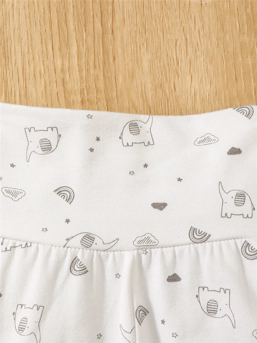 3PCS Elephant Baby Outfit with Hat – Long Sleeve Top and Pants for 0–9 Months