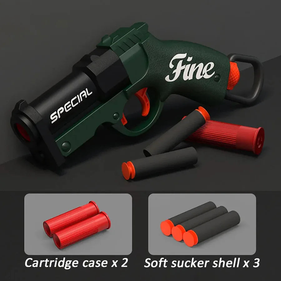 Mini S686 Soft Bullet Blaster – Shell-Ejecting Toy Gun for Outdoor Foam Battles