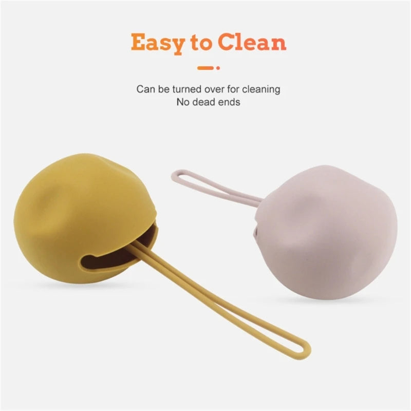 Bear Shaped Silicone Pacifier Case – Dustproof Soother Storage Bag for Babies and Toddlers