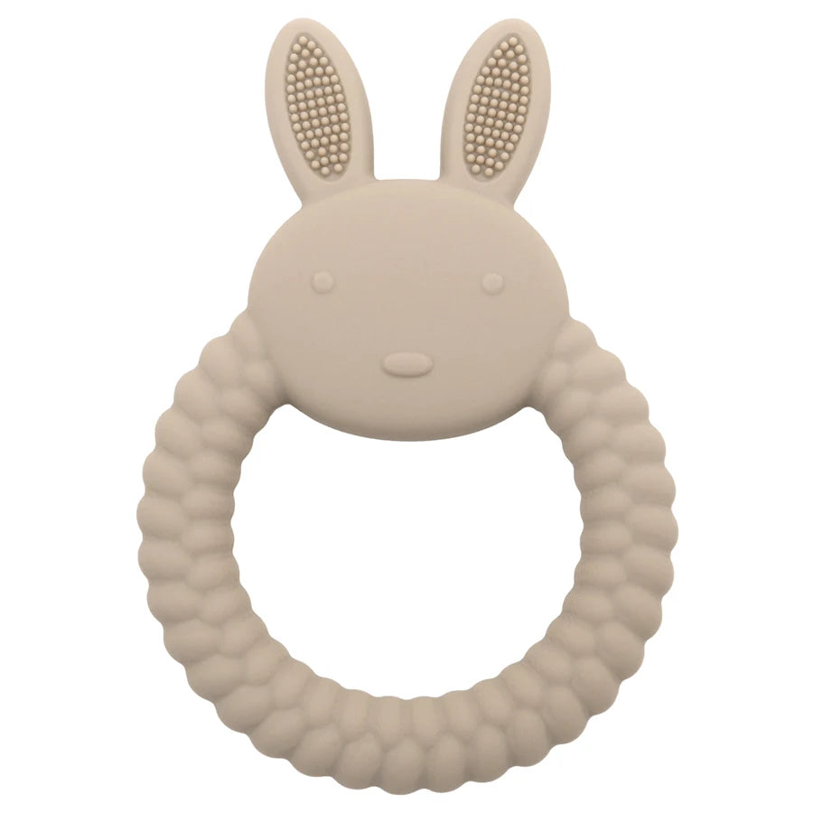 Silicone Rabbit Baby Teether – BPA-Free Cartoon Teething Toy for Infants