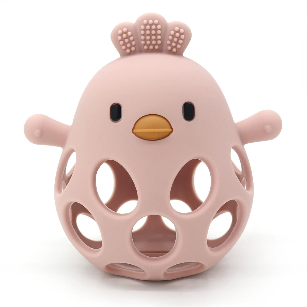 Chick-Shaped Silicone Baby Teether – Safe BPA-Free Chewing Toy for Teething Relief