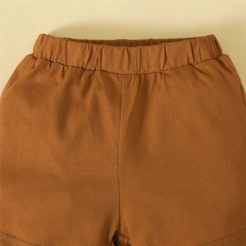 2PCS Baby Boy Dinosaur Summer Outfit with Short Sleeve Top and Shorts 0–3 Years