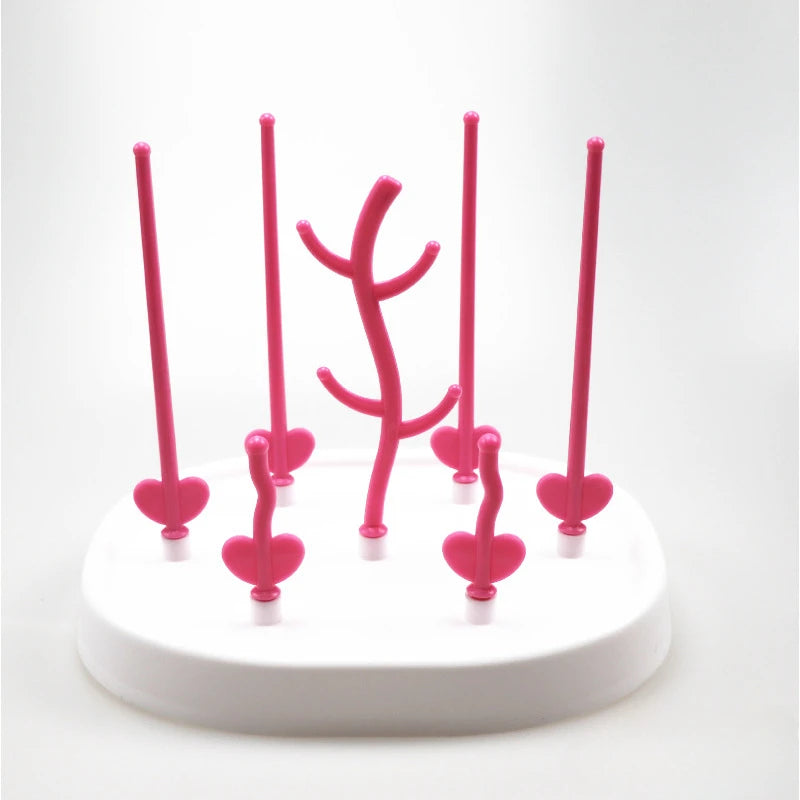 Tree-Shaped Baby Bottle Drying Rack – Removable Feeding Cup & Accessory Holder Stand