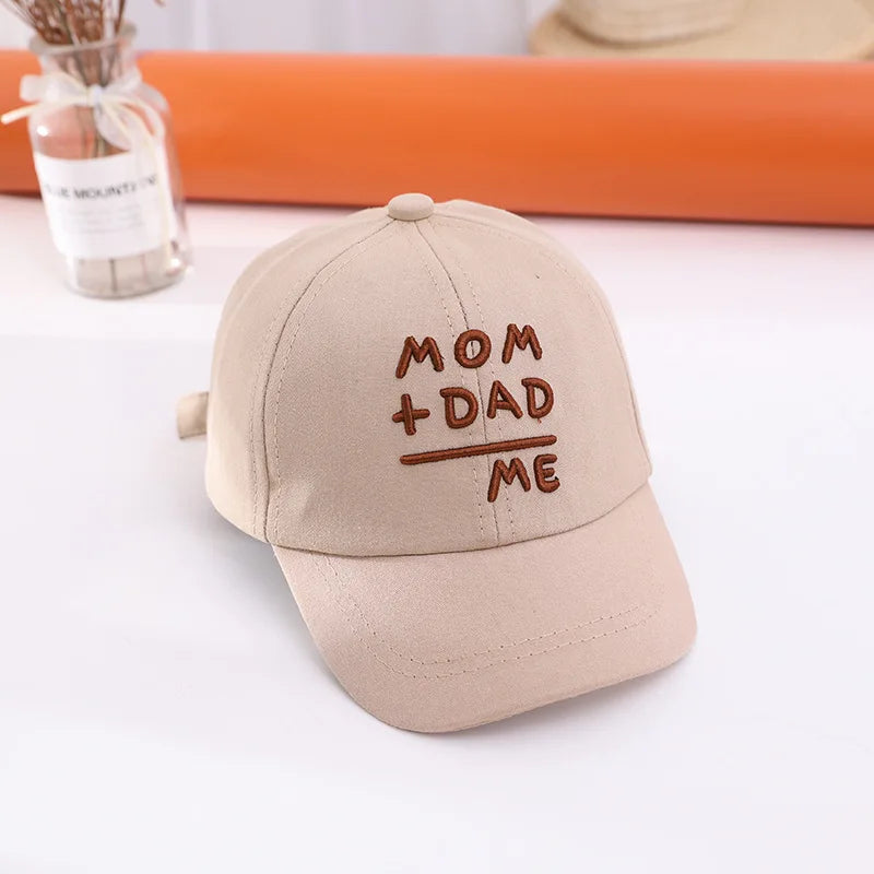 Adjustable Cotton Baby Baseball Cap – Letter Embroidery Snapback Hat for 1–3Y