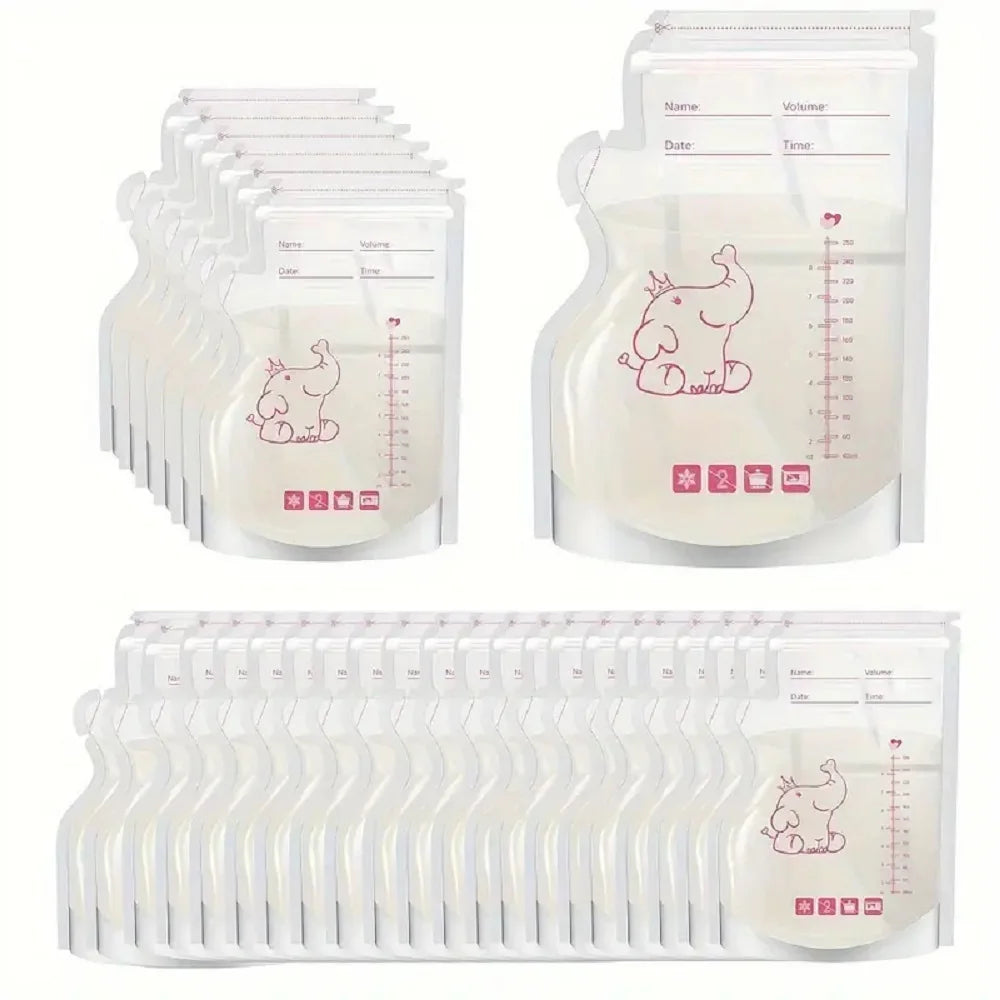 250ml BPA-Free Breast Milk Storage Bags – Leakproof Freezer Pouches for Safe Baby Feeding