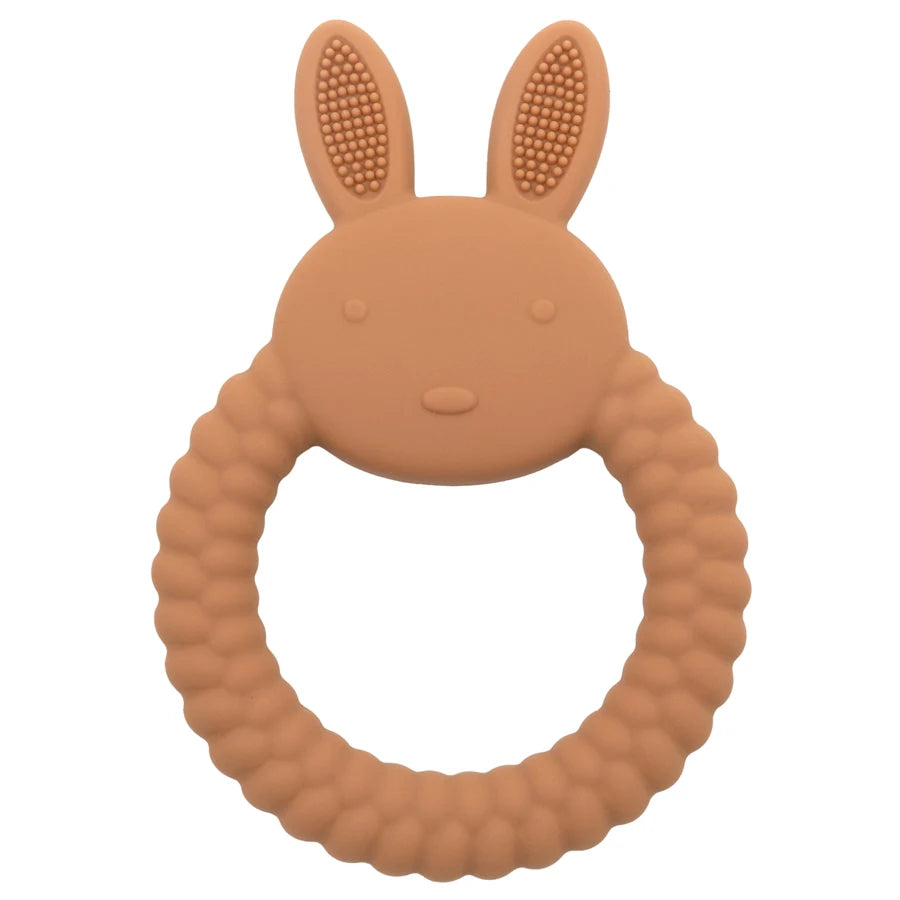 Silicone Rabbit Baby Teether – BPA-Free Cartoon Teething Toy for Infants