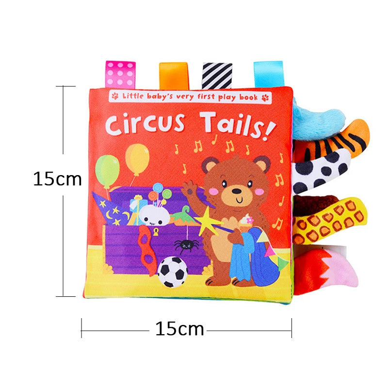Soft Baby Cloth Book – Sensory Learning Toy for Infants Aged 0–12 Months